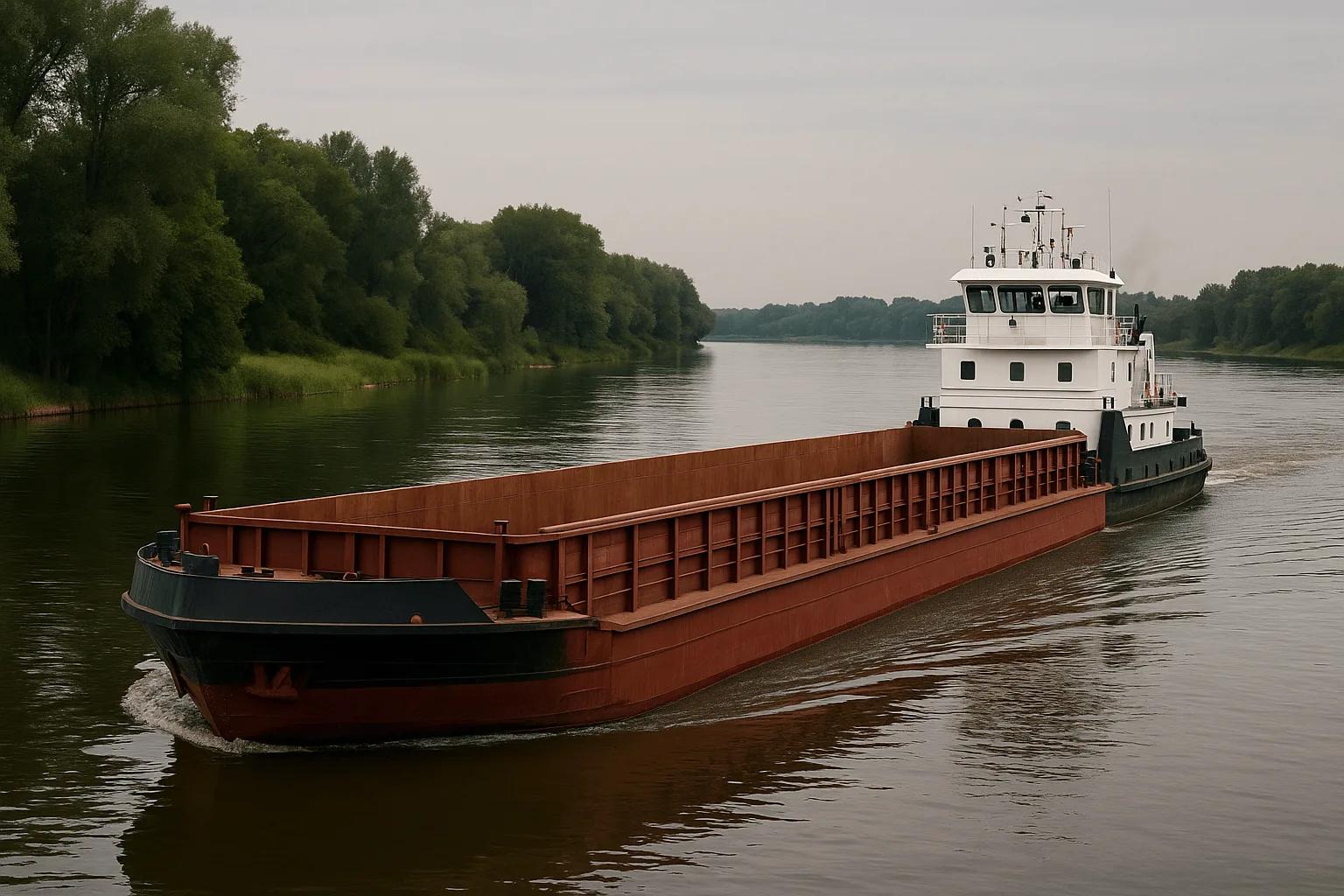 Баржа с песком