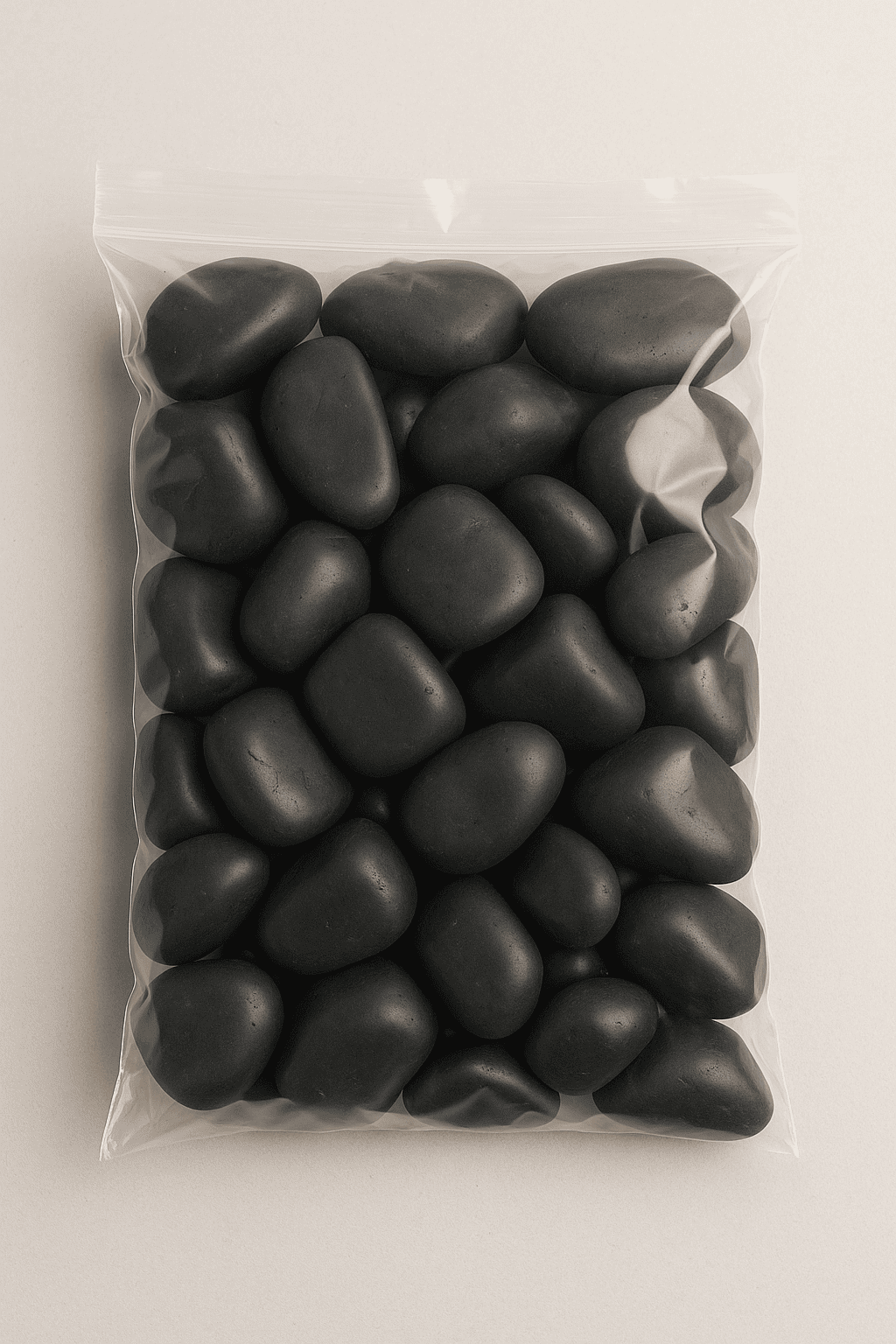 Полированный шунгит фр. 20-60 мм 2 кг фото 1